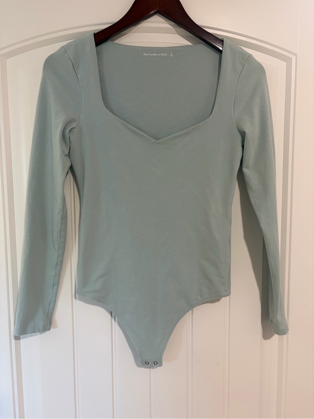 Abercrombie & Fitch Mint Green Long-Sleeve One-Piece Bodysuit